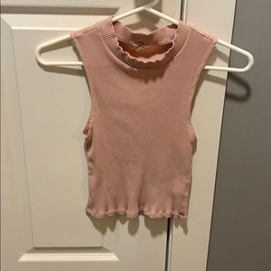 ARDENE Pink Mock Neck Tank stop